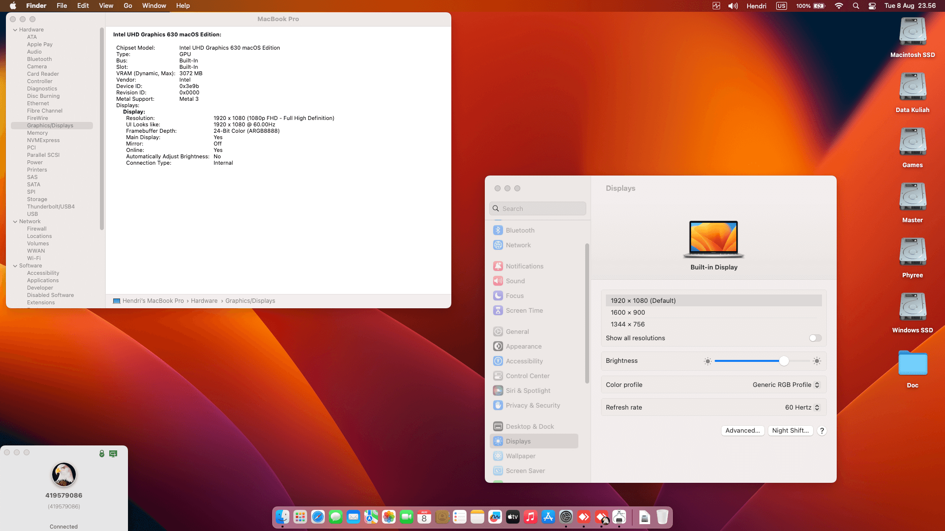 Acer Nitro 5 AN515 52 781K [CoffeeLake   Intel UHD 630 + I2C]   OpenCore 1